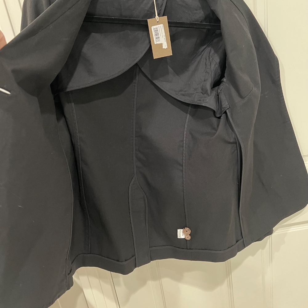 NWT ANN MASHBURN SARAH STRETCH CANVAS JACKET, Black Sz 6 - Picture 9 of 15